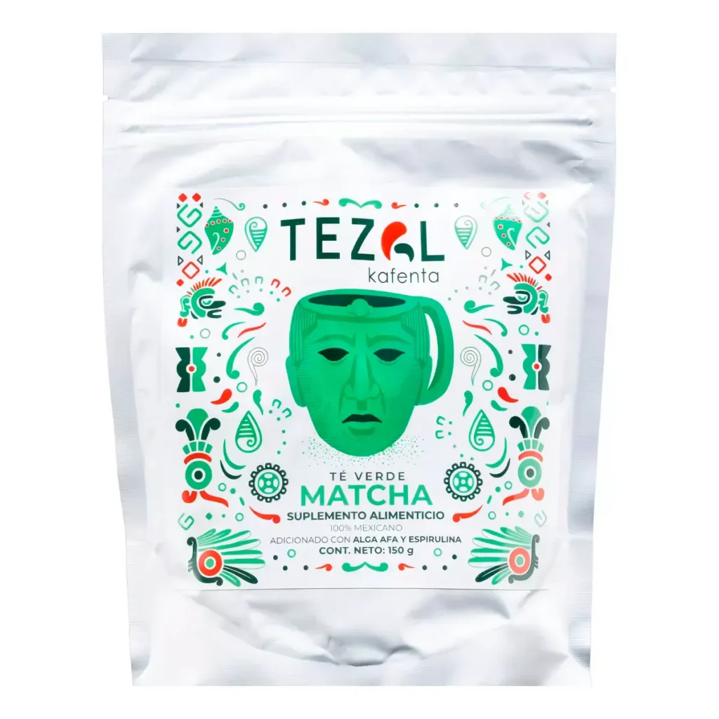 Té Matcha Con Alga Espirulina Y Afa 150 Gramos Tezal Kafenta ®