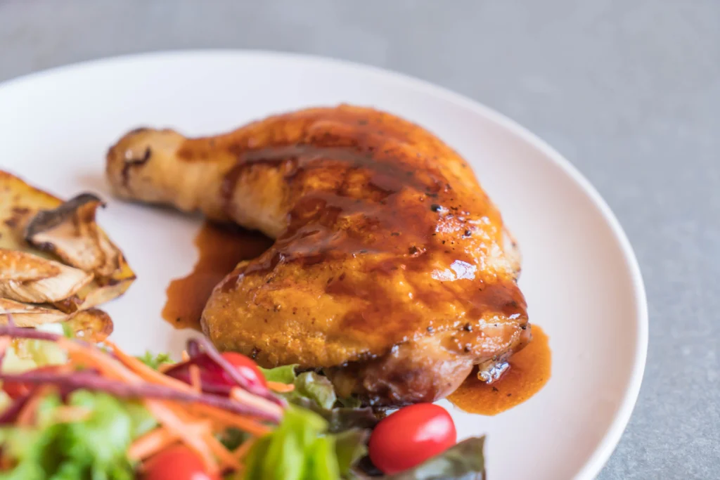 Pollo marinado con café